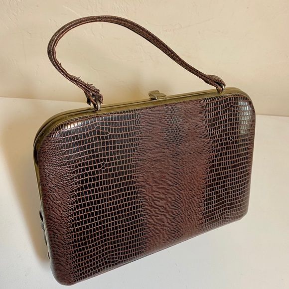 Vintage Faux Alligator Handbag - Picture 3 of 7